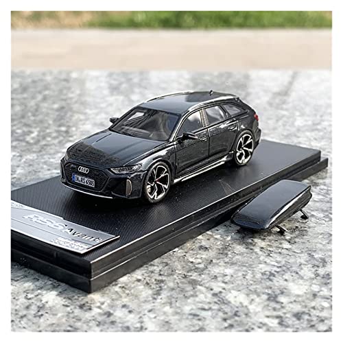 NALora Motorfahrzeuge Replika Auto 1/64 Für Audi RS6 Station Wagon Simulation Diecast Alloy Sports Car Model Collection Ornament Display Originalgetreue Nachbildung (Color : Black) von NALora