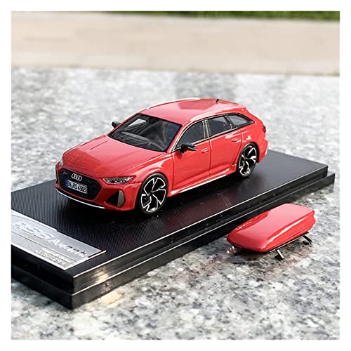 NALora Motorfahrzeuge Replika Auto 1/64 Für Audi RS6 Station Wagon Simulation Diecast Alloy Sports Car Model Collection Ornament Display Originalgetreue Nachbildung (Color : Red) von NALora