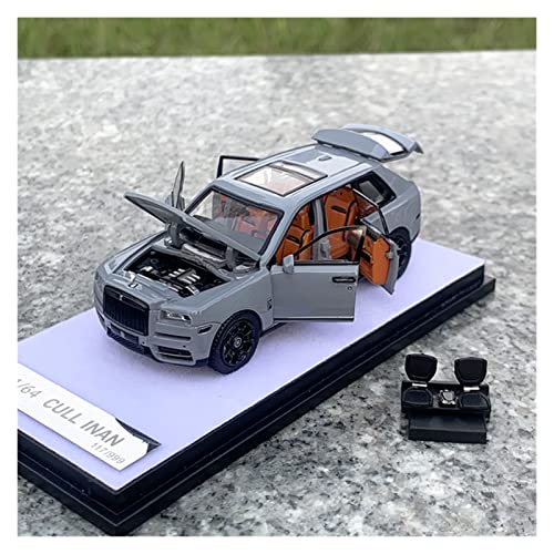 NALora Motorfahrzeuge Replika Auto 1/64 Für Rolls-Royce Cullinan SUV Simulation Automodell Diecast Alloy Vehicle Collection Ornament Souvenir Originalgetreue Nachbildung (Color : Titanium) von NALora