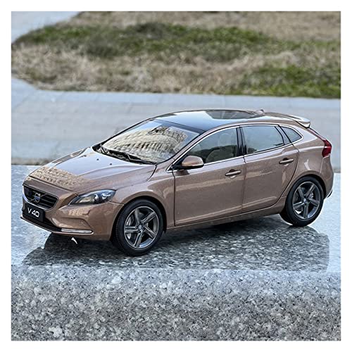 NALora Motorfahrzeuge Replika Auto 1:18 Diecast Fahrzeug Für Volvo V40 2016 SUV Simulation Alloy Car Model Collection Souvenir Display Originalgetreue Nachbildung (Color : Brown) von NALora