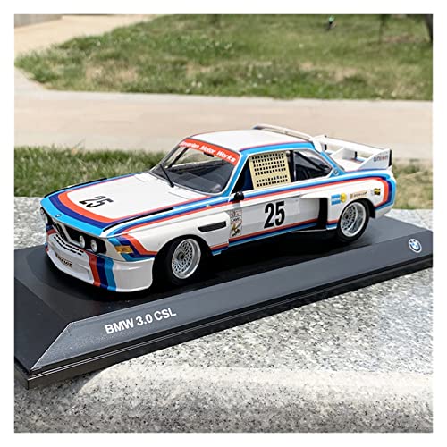 NALora Motorfahrzeuge Replika Auto 1:18 Für BMW 3.0 CSL 1975#25 Simulation Diecast Metal Racing Car Model Collection Souvenir Ornamente Display Originalgetreue Nachbildung von NALora