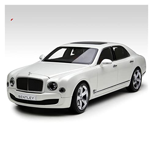 NALora Motorfahrzeuge Replika Auto 1:18 Für Bentley Mulsanne Static Simulation Luxury Car Modell Die-Cast Vehicle Adults Collection Ornaments Originalgetreue Nachbildung (Color : White) von NALora