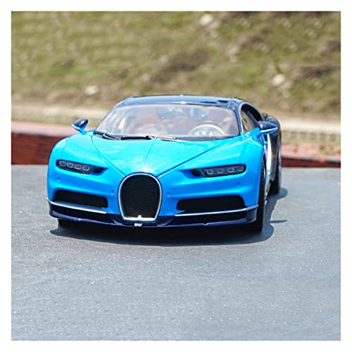 NALora Motorfahrzeuge Replika Auto 1:18 Für Bugatti Simulation Legierung Supersportwagen Modell Handwerk Dekoration Erwachsene Sammlung Geschenk Originalgetreue Nachbildung (Color : Blue) von NALora