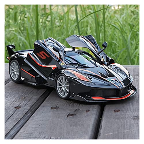 NALora Motorfahrzeuge Replika Auto 1:18 Für Ferrari FXXK Alloy Sportwagenmodell Diecast Vehicle Simulation Collection Geschenke Ornamente Originalgetreue Nachbildung (Color : Black) von NALora