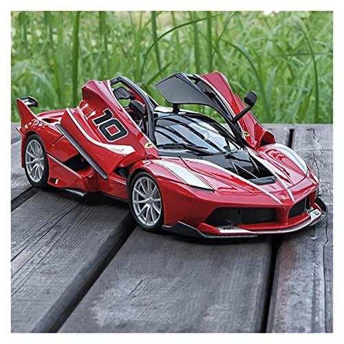 NALora Motorfahrzeuge Replika Auto 1:18 Für Ferrari FXXK Alloy Sportwagenmodell Diecast Vehicle Simulation Collection Geschenke Ornamente Originalgetreue Nachbildung (Color : Red) von NALora
