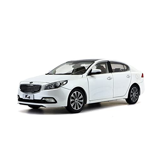 NALora Motorfahrzeuge Replika Auto 1:18 Für KIA K4 2014 Automodell Legierung Druckgussfahrzeug Erwachsene Sammlung Geschenk Ornamente Display Souvenir Originalgetreue Nachbildung (Color : White) von NALora