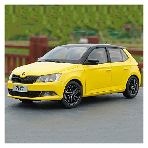 NALora Motorfahrzeuge Replika Auto 1:18 Für Skoda Fabia Simulation Static Die-Cast Auto Modell Erwachsene Kollektion Dekorative Ornamente Originalgetreue Nachbildung (Color : Yellow) von NALora