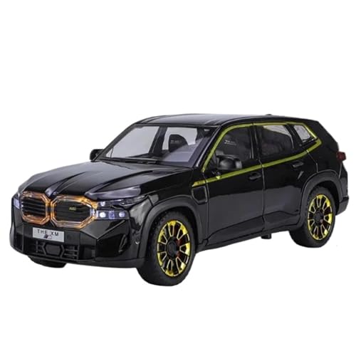 NALora Motorfahrzeuge Replika Auto 1:24 Für BMW XM SUV Legierung Sportwagen Modell Diecast Metall Fahrzeuge Simulation Sound Und Licht Sammlung Originalgetreue Nachbildung (Color : Black) von NALora