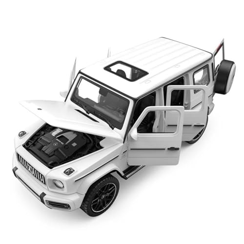 NALora Motorfahrzeuge Replika Auto 1:32 Für Benz G63 G65 SUV Legierung Auto Modell Diecast Metall Off-Road Fahrzeuge Simulation Souvenir Display Originalgetreue Nachbildung (Color : White) von NALora