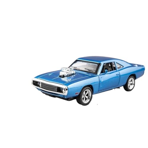 NALora Motorfahrzeuge Replika Auto 1:32 Für Dodge Charger 1970 Legierung Diecast Modell Auto Zurückziehen Mini Fahrzeuge Für Geburtstag Geschenk Originalgetreue Nachbildung (Color : Blue) von NALora