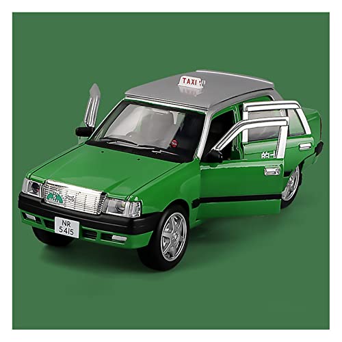 NALora Motorfahrzeuge Replika Auto 1:32 Für Toyota Crown Hong Kong Taxi Simulation Legierung Automodell Die-Cast Zurückziehen Spielzeug Fahrzeug Geschenke Originalgetreue Nachbildung (Color : Green) von NALora