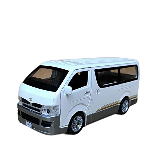 NALora Motorfahrzeuge Replika Auto 1:32 Für Toyota Hiace MPV Simulation Legierung Auto Modell Die-Cast Sound Licht Zurückziehen Spielzeug Fahrzeug Geschenk Originalgetreue Nachbildung (Color : White) von NALora