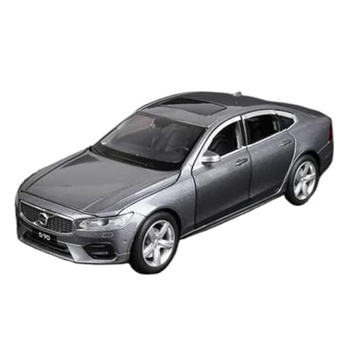 NALora Motorfahrzeuge Replika Auto 1:32 Für Volvos S90 Legierung Auto Modell Druckguss Fahrzeuge Metall Auto Modell Sound Licht Souvenir Display Originalgetreue Nachbildung (Color : Chrome) von NALora