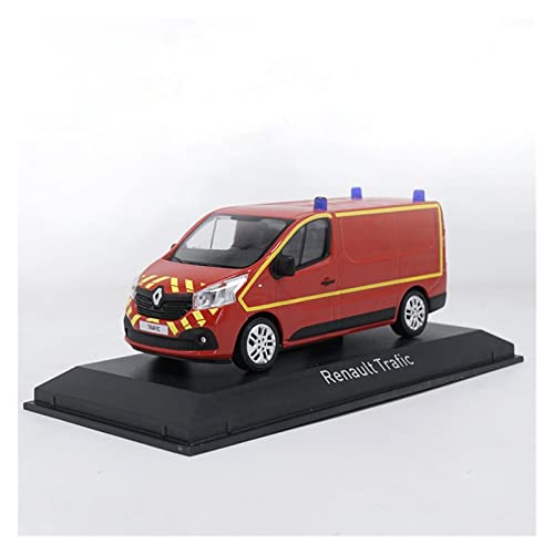 NALora Motorfahrzeuge Replika Auto 1:43 Für Renault Trafic Rescue Polizeiautomodell Druckgussfahrzeug Erwachsene Sammler Ornamente Zeigen Geschenke An Originalgetreue Nachbildung (Color : Red) von NALora