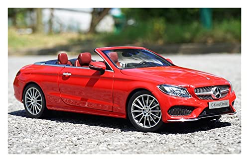 NALora Motorfahrzeuge Replika Auto Boutique 1:18 Für Benz C-Klasse C-KLASSE Cabrio Maßstab Diecast Sportwagen Modell Erwachsene Kollektion Originalgetreue Nachbildung (Color : Red) von NALora