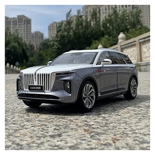 NALora Motorfahrzeuge Replika Auto Boutique 1:18 Für Hongqi E-HS9 Geländewagen SUV Alloy Diecasts Automodell Adult Collection Originalgetreue Nachbildung (Color : Gray White) von NALora