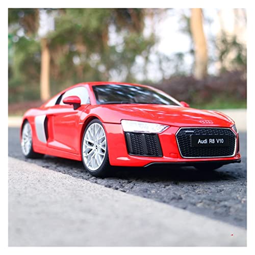 NALora Motorfahrzeuge Replika Auto Druckguss 1:18 Für Audi R8 V10 Simulation Legierung Sportwagen Modell Erwachsene Sammlung Souvenir Display Kinder Geschenk Originalgetreue Nachbildung (Color : Red) von NALora