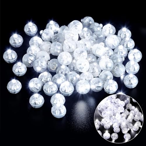 NAMIS 100 Stück LED Luftballon Licht, Mini LED Ballonlichter, Runde Luftballon LED Licht, Party Lichter Balloon Weiß für Geburtstag Hochzeit Halloween Weihnachten Dekoration NAMIS 100 Stück LED Luftballon Licht, Mini LED Ballonlichter, Runde Luftballon LED Licht, Party Lichter Balloon Weiß für Geburtstag Hochzeit Halloween Weihnachten Dekoration von NAMIS