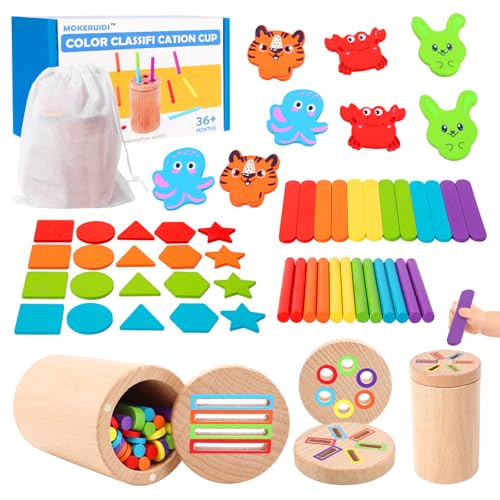 NAMIS Montessori Spielzeug ab 1 2 3 Jahr Holz Farbe Form Sortierspiel Baby Sensorik Spielzeug Motorikspielzeug Stapelspielzeug Lernspielzeug Geschenk für Mädchen Jungen Kleinkinder NAMIS Montessori Spielzeug ab 1 2 3 Jahr Holz Farbe Form Sortierspiel Baby Sensorik Spielzeug Motorikspielzeug Stapelspielzeug Lernspielzeug Geschenk für Mädchen Jungen Kleinkinder von NAMIS