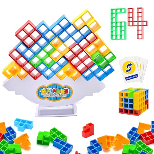 Tetra Tetris Tower Spiel Erwachsene 64pcs,Balance Team Tower Spiele Game Schaukelstapel hoch Kinder-Balance-Spielzeug,Stack Attack Spielzeug,Montessori Geschenk Geschenk für Jungen Mädchen ab Jahre 3+ Tetra Tetris Tower Spiel Erwachsene 64pcs,Balance Team Tower Spiele Game Schaukelstapel hoch Kinder-Balance-Spielzeug,Stack Attack Spielzeug,Montessori Geschenk Geschenk für Jungen Mädchen ab Jahre 3+ von NAMIS