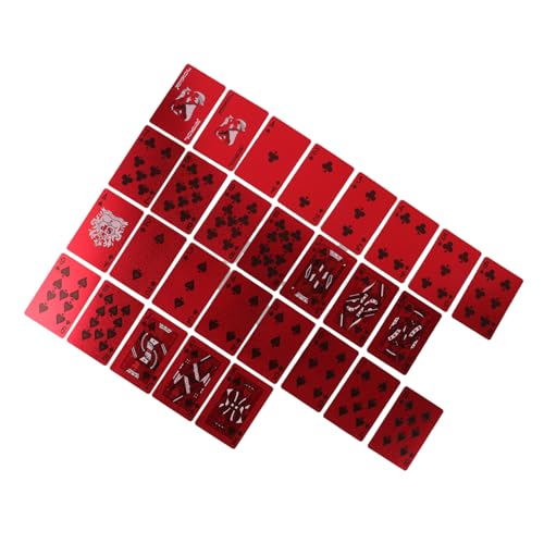 NAMOARLY Pokerkarten in Reisegröße 1 Deck Mini-Aufdruck Mit Rotem Rosen-Design Ideal Für Trickspiele von NAMOARLY