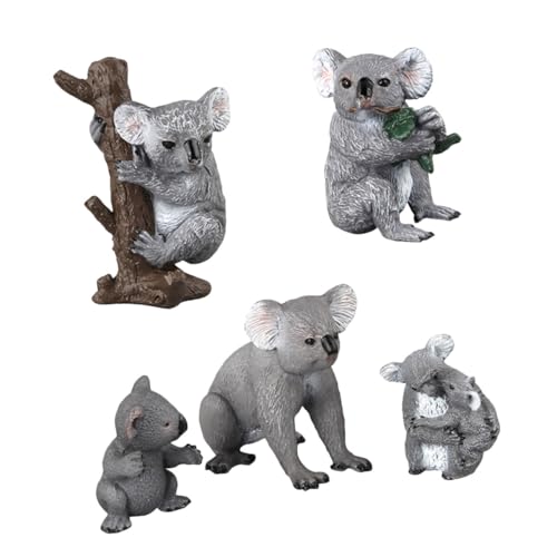 NAMOARLY 1 Satz 5St kreative Koala-Verzierung Tierwelt-Ornament Koala-Dekoration solide Spielzeug für Kinder kinderspielzeug Spielzeuge Modelle Koala-Ornament für Zimmer fest Ornamente von NAMOARLY