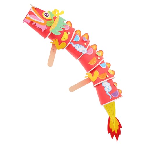 NAMOARLY 1 Satz Bemalung von Pappbechern chinesische neujahrsdekoration Chinese New Year Decoration Chinesische Drachendekorationen Hängendes Drachendekor Spielzeuge Ornament Fotozubehör 3D von NAMOARLY