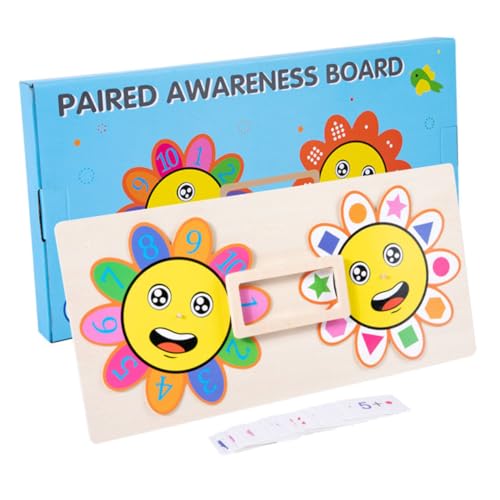 NAMOARLY 1 Satz Blumen Passendes Puzzle Lernspielzeug Für Kognitives Für Kinderpuzzle Kognitive Spielsachen Farberkennungspuzzle Kognitives Formen Holz von NAMOARLY