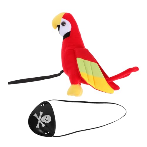 NAMOARLY 1 Satz Cosplay-zubehör Piraten-Requisiten Piraten-Cosplay-Requisiten Augenklappe Pirat Kostüm Dekoration Kostümzubehör Ausgestopfter Papagei Für Schulterpirat Piratenzubehör Plüsch von NAMOARLY