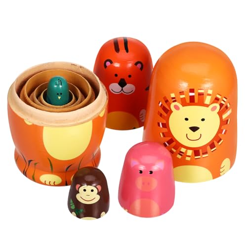 NAMOARLY 1 Satz Matroschka Russische Ornamente Russische Puppe Wollpuppe Thanksgiving-nistpuppen Russische Weihnachtspuppen Russische Nistpuppe Tierische Nistpuppe Nistspielzeug Lotusbaum von NAMOARLY
