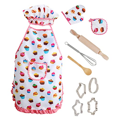 NAMOARLY Kinderküchenutensilien-Set 1 Satz Performance-kostüm-Requisiten Kleider Spielzeug Kochkostüm Cosplay-kostüm-kit Küchenkostümset Metall Kind Vorgeben Mädchen von NAMOARLY