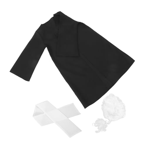 NAMOARLY 1 Satz Richteruniform Für Augenklappe Pirat Piraten-Accessoires Für Herren Halloween-kostümzubehör Piratenkostüm Jungen Piraten-augenklappe Perücke Polyester Black von NAMOARLY