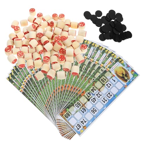 NAMOARLY 1 Satz Russisches Lotto Set aus Holz Bingo Spiel für Erwachsene Tragbares Familienspiel für Partys Fördert Soziale Fähigkeiten und Kritisches NAMOARLY 1 Satz Russisches Lotto Set aus Holz Bingo Spiel für Erwachsene Tragbares Familienspiel für Partys Fördert Soziale Fähigkeiten und Kritisches von NAMOARLY
