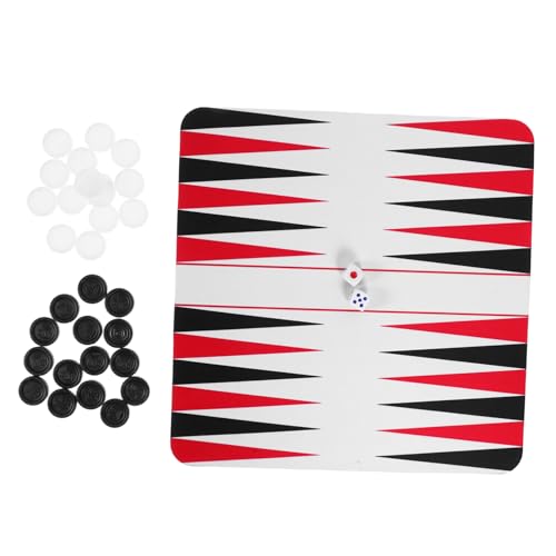 NAMOARLY 1 Satz Satz Backgammon Roadtrip-Spiel Brettspiele Road Trip Brettspiel Flugzeug -Reisespiel Road Trip Rucksackspiel Tragbares Brettspiel Flugzeug tragbares Spiel Abs von NAMOARLY