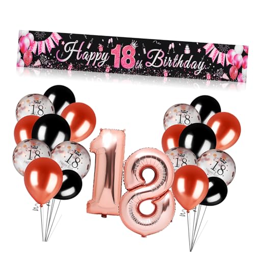 NAMOARLY 1 Satz Satz Geburtstagsparty-Kit celebrations feierstahl geburtstagsfeier dekoration Ballon mit 18 Zahlen Ballondekorationen zum Geburtstag Partyballons Dekorationen Aluminiumfolie von NAMOARLY