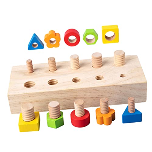 NAMOARLY 1 Satz Schraube babyshowergeschenk Kindergarten Farberkennungsspielzeug Formensortierspielzeug kinderspielzeug in Holzform Formsortierer hölzern Colorful NAMOARLY 1 Satz Schraube babyshowergeschenk Kindergarten Farberkennungsspielzeug Formensortierspielzeug kinderspielzeug in Holzform Formsortierer hölzern Colorful von NAMOARLY