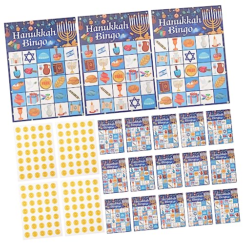 NAMOARLY 1 Satz Spiel Schmierer Karte Chanukka-Party-Dekoration Chanukka-gastgeschenke Chanukka-partyzubehör Partyschmuck Chanukka-partygeschenk Papier von NAMOARLY