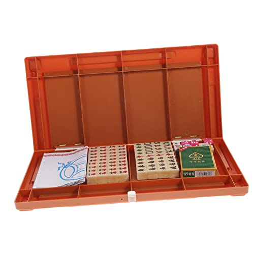 NAMOARLY 1 Satz Tragbares Mahjong -Set Spiel Familie Mini-Mahjong-Spiel Reisen Tragbarer Mini Reiseanzug Spielzeuge Desktop-reisespielzeug Kompaktes Reisespielzeug Abs von NAMOARLY