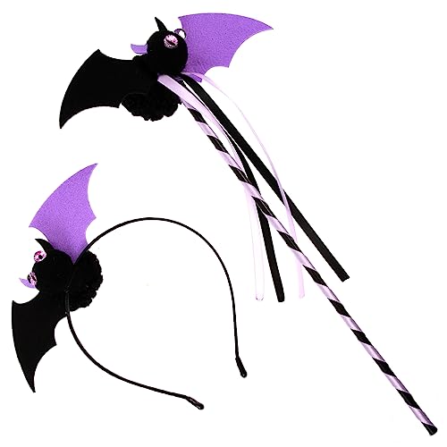 NAMOARLY Fledermaus-stirnband-set für Halloween Party Stirnband und Fledermaus-set Cosplay-kostüm Requisite 2 Stück Partyzubehör NAMOARLY Fledermaus-stirnband-set für Halloween Party Stirnband und Fledermaus-set Cosplay-kostüm Requisite 2 Stück Partyzubehör von NAMOARLY