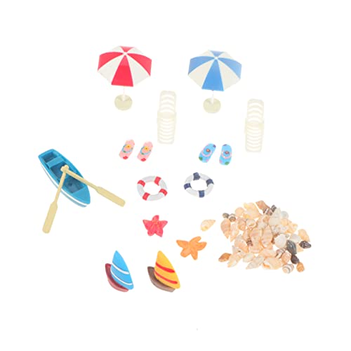 NAMOARLY 1 Set 13 Stück Mini Strandornamente Dekorationen Ornamente Für Kinderspielzeug Spielzeughaus Zubehör Mini Strandspielzeug Miniatur Strandzubehör Aus Holz von NAMOARLY