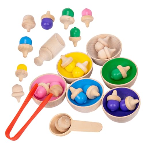 NAMOARLY Pädagogisches Kinder-Matching-Spiel Spielzeug Holz Sortier Gyroskope Bunte Tassen Zum Lernen NAMOARLY Pädagogisches Kinder-Matching-Spiel Spielzeug Holz Sortier Gyroskope Bunte Tassen Zum Lernen von NAMOARLY