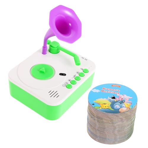 NAMOARLY 1 Set Kindheit Musik Spielzeug Für Kleinkinder Kinder Phonographen Mit Lernen Karten Musical Sensorischen Spielzeug Cartoon Grammophon Spielzeug von NAMOARLY