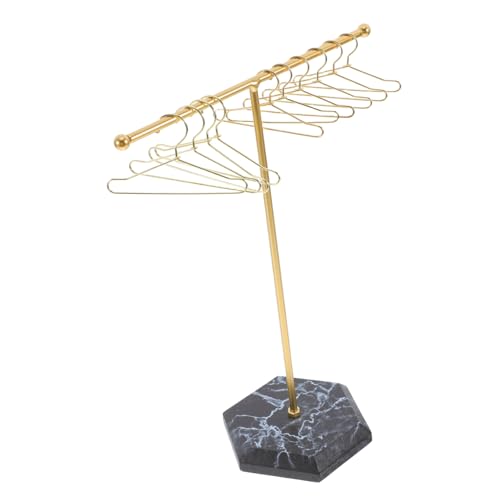 NAMOARLY 1 Set Kleiner Puppenkleiderbügel Dollhouse Kleiderbügel Doll Kleidung Rack Miniatur Doll Kleiderbügel Mit Puppenkleidungsstange von NAMOARLY