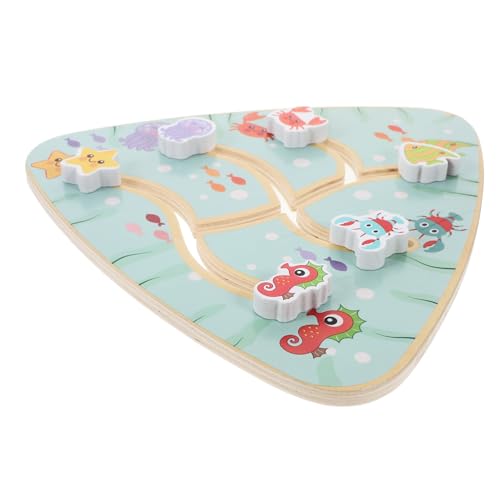NAMOARLY 1 Set Lustiges Holz Labyrinthbrett Kinderspielzeug Cartoon Labyrinthplatte Bewegliches Labyrinthbrett Für Labyrinth Bewegliches Labyrinthspielzeug Labyrinthspielbrett von NAMOARLY