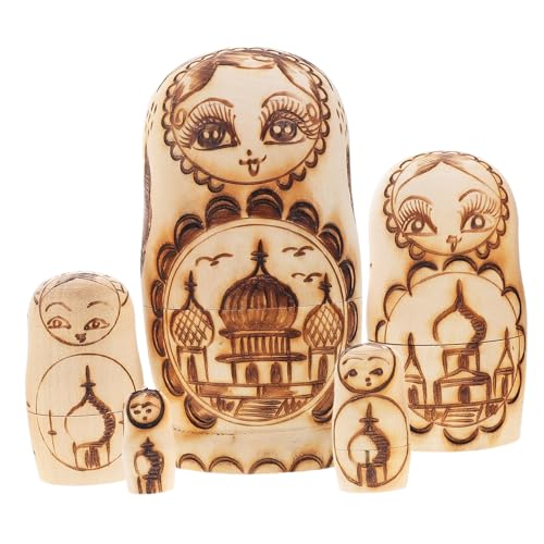 NAMOARLY 5-lagige Matrjoschka-Puppen Relief Unbemalt Holzspielzeug Für Kleinkinder Russische Nesting Dolls Spielzeug Kit Bastelset NAMOARLY 5-lagige Matrjoschka-Puppen Relief Unbemalt Holzspielzeug Für Kleinkinder Russische Nesting Dolls Spielzeug Kit Bastelset von NAMOARLY