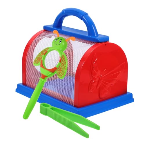 NAMOARLY 1satz Kinderfreundlicher Insektenbeobachtungsbox Tragbarer Käfig Mit Lupe Pinzette Für Outdoor Entdeckungen Teilig Erkundung Und Lernen Für Kleine Naturforscher von NAMOARLY