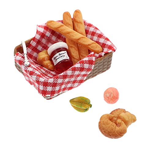 NAMOARLY 1 Set Mini DIY Ornament Lustige Brotkorb Puppenhaus Harz Kunsthandwerk von NAMOARLY