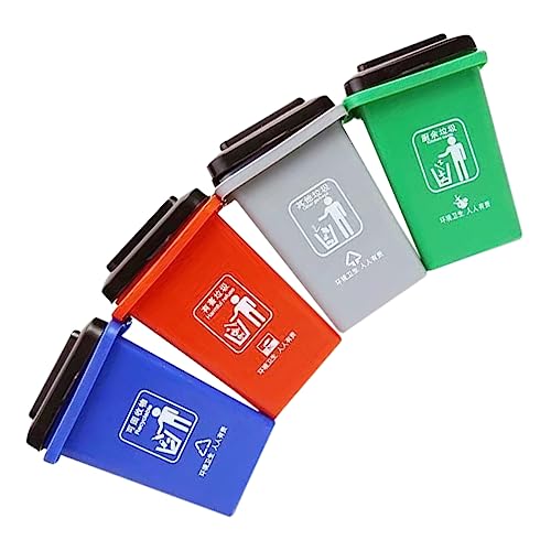 NAMOARLY 1 Set Mülleimer Lehrmittel Kinderspielzeug Mini Fahrzeug Mülltonne Müllklassifizierungsspielzeug Früherziehungshilfen Müllklassifizierung Spielzeugfahrzeuge Müll Mülleimer von NAMOARLY