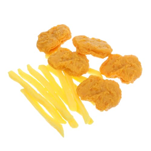 NAMOARLY 1satz Künstliche Hähnchen Und Pommes Teiliges Modell Für Dekoration Und Spiel Realistische Simulation Für Foto-Requisiten Und Kreative Aktivitäten Sicheres Material von NAMOARLY