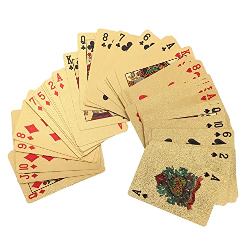 NAMOARLY Gold Pokerkarten 12 Chinesische Sternzeichen PVC Deck Party Spielkarten Set von NAMOARLY